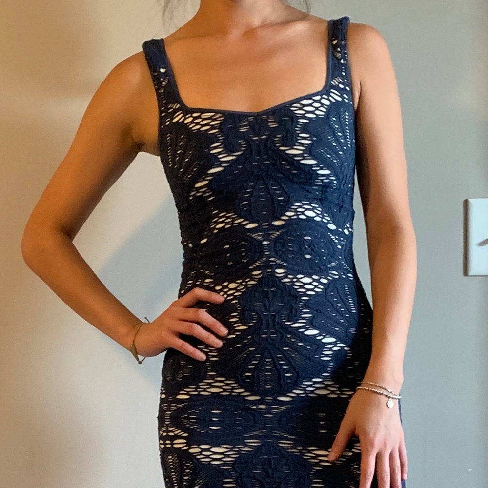 Summery Free People navy dress XS/S